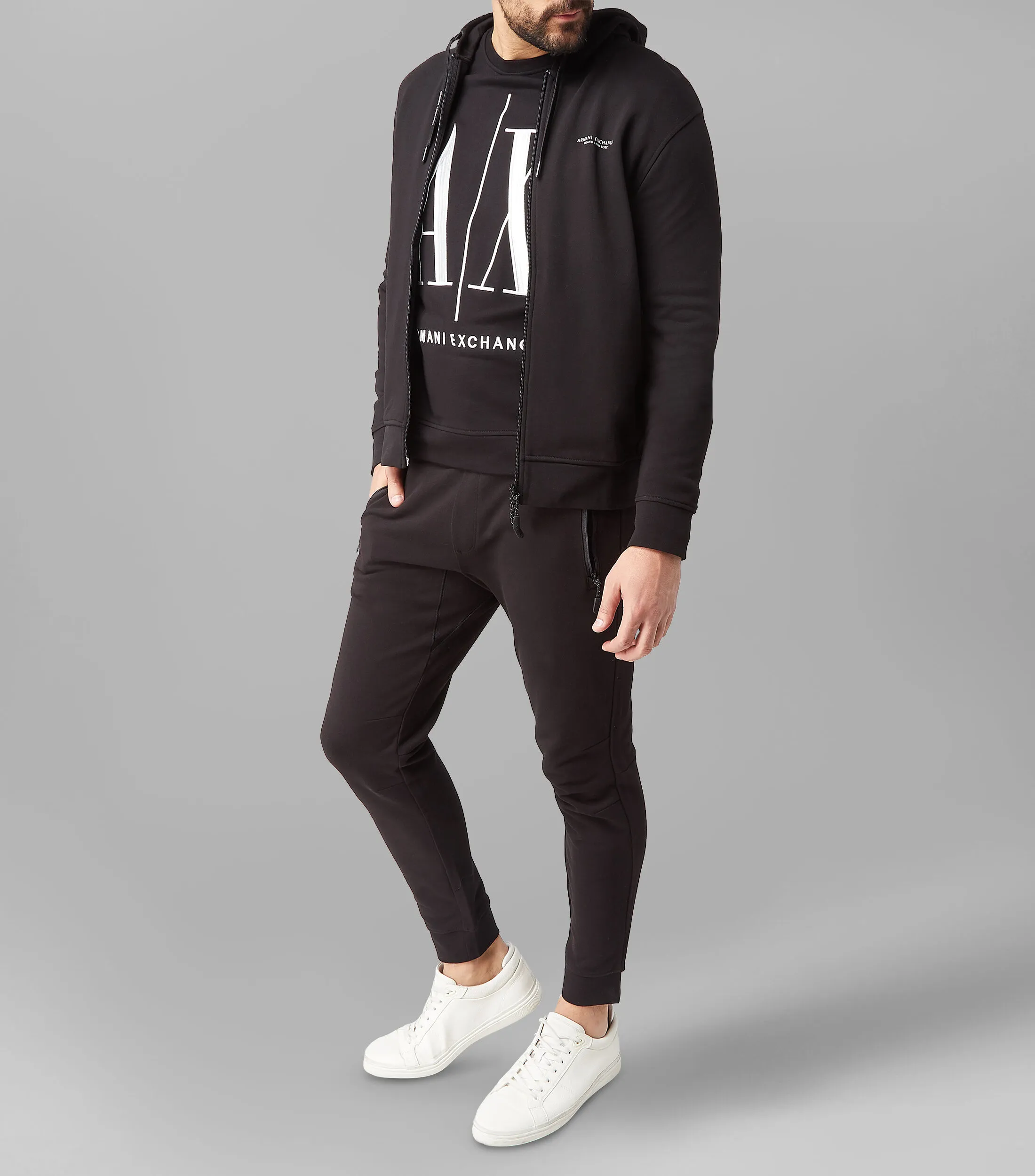 Armani Exchange Sudadera con Cremallera y Capucha Hombre