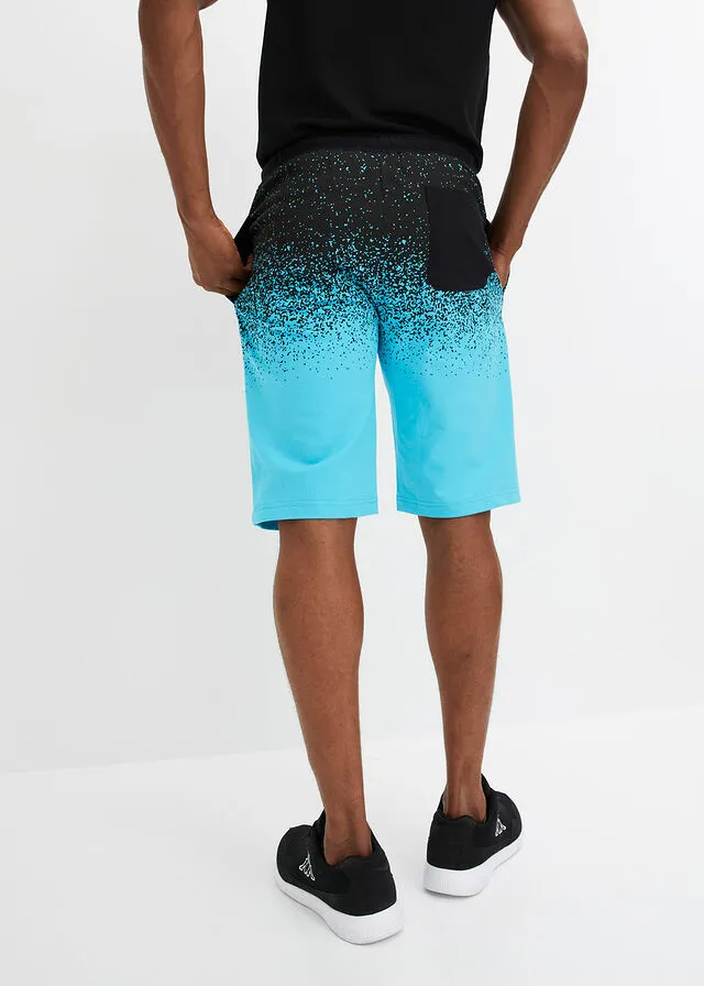 Bermudas de chándal Azul caribe/negro estampado