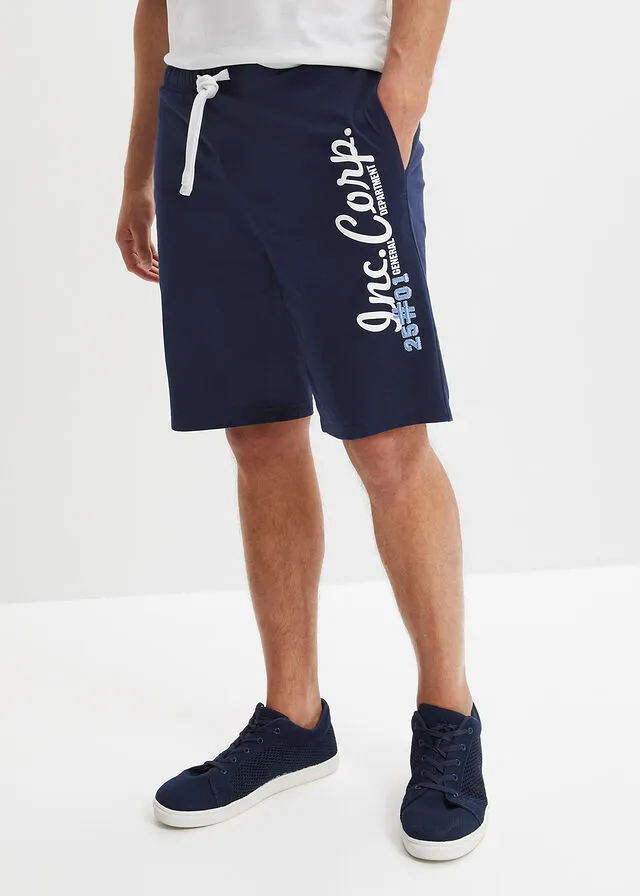 Bermudas de punto Azul marino estampado