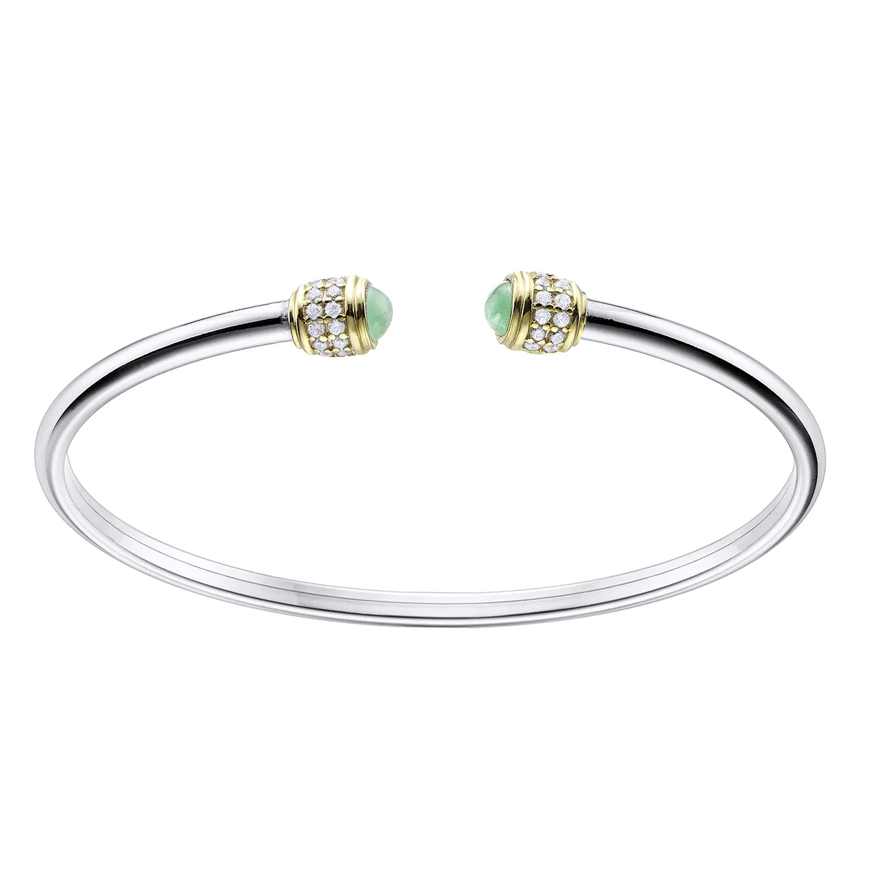 Brazalete de Plata  Tubogas de Duran Exquse Jade Verde 00506957