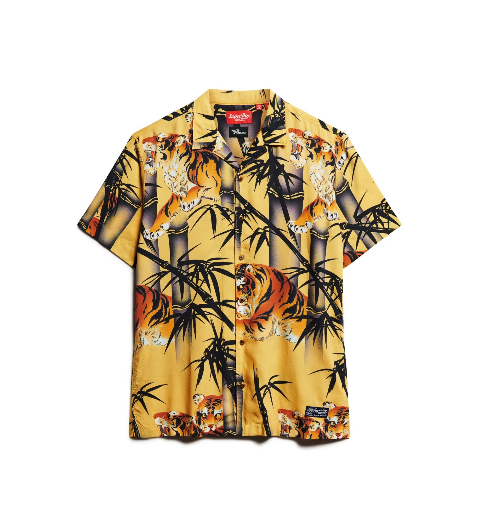 Camisa Hawaiian Resort amarillo