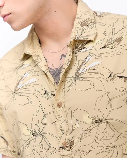 Camisa Hombre Tulio Beige Tapioca