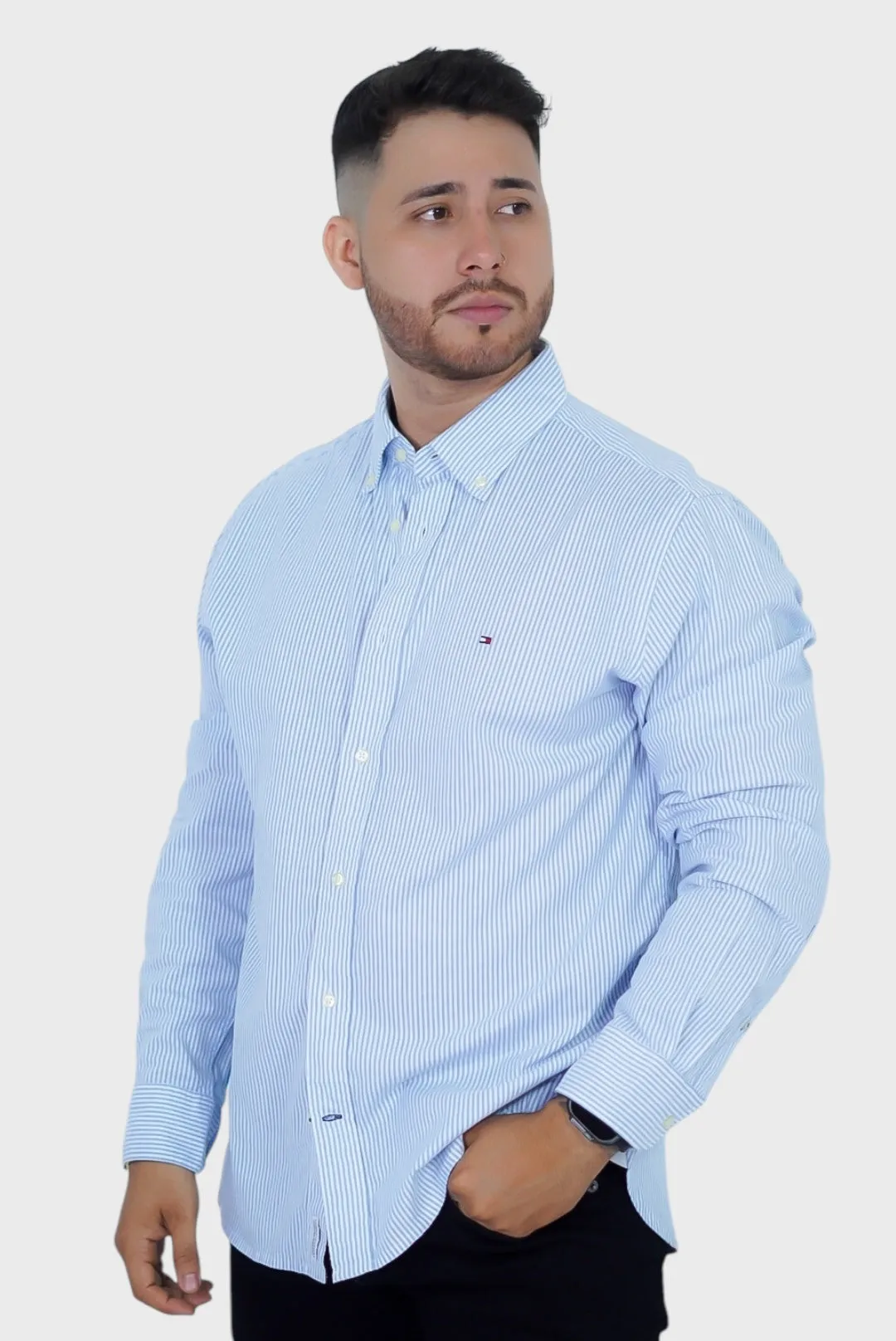 Camisa Tommy Hilfiger Regular Blue