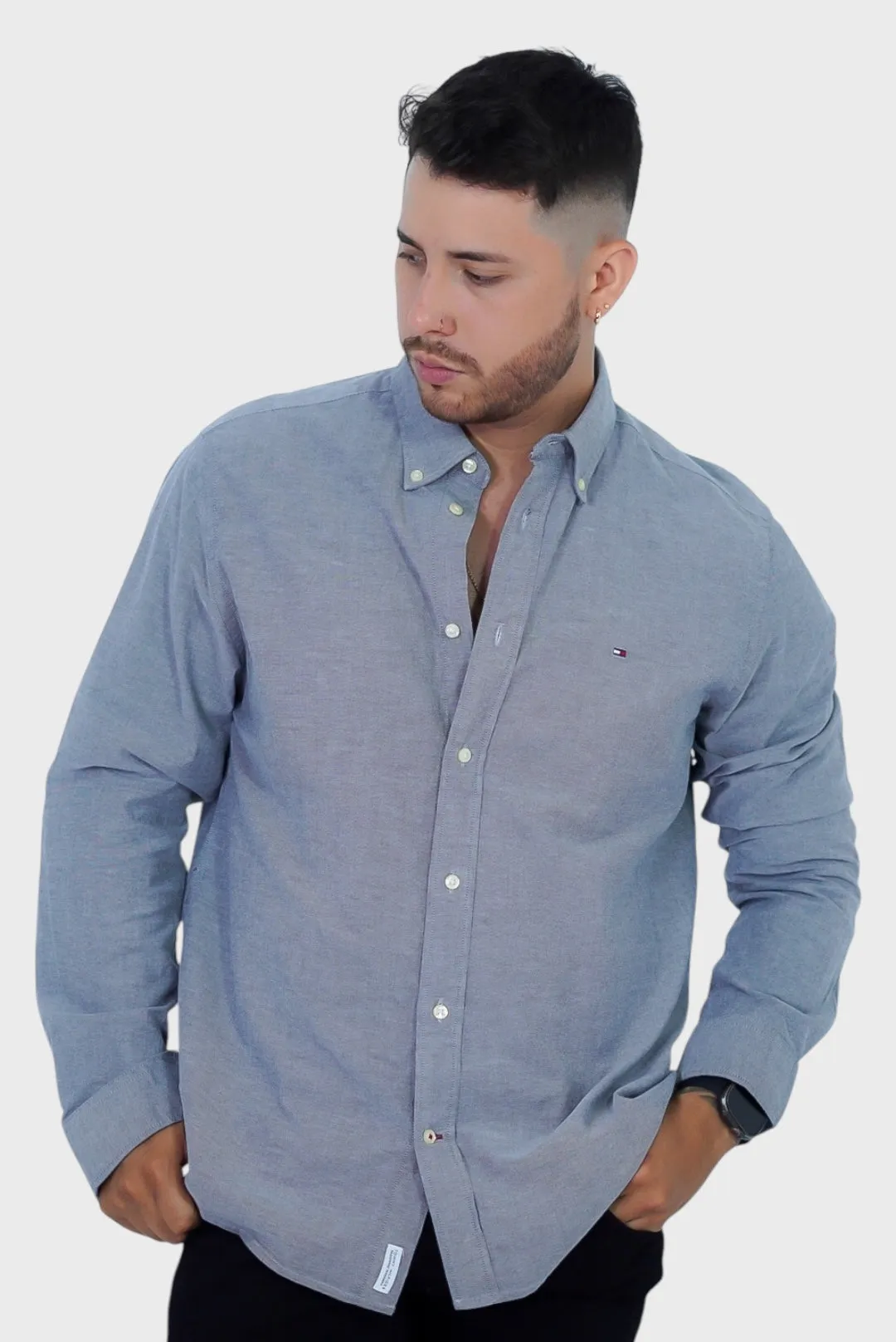 Camisa Tommy Hilfiger Regular Grey