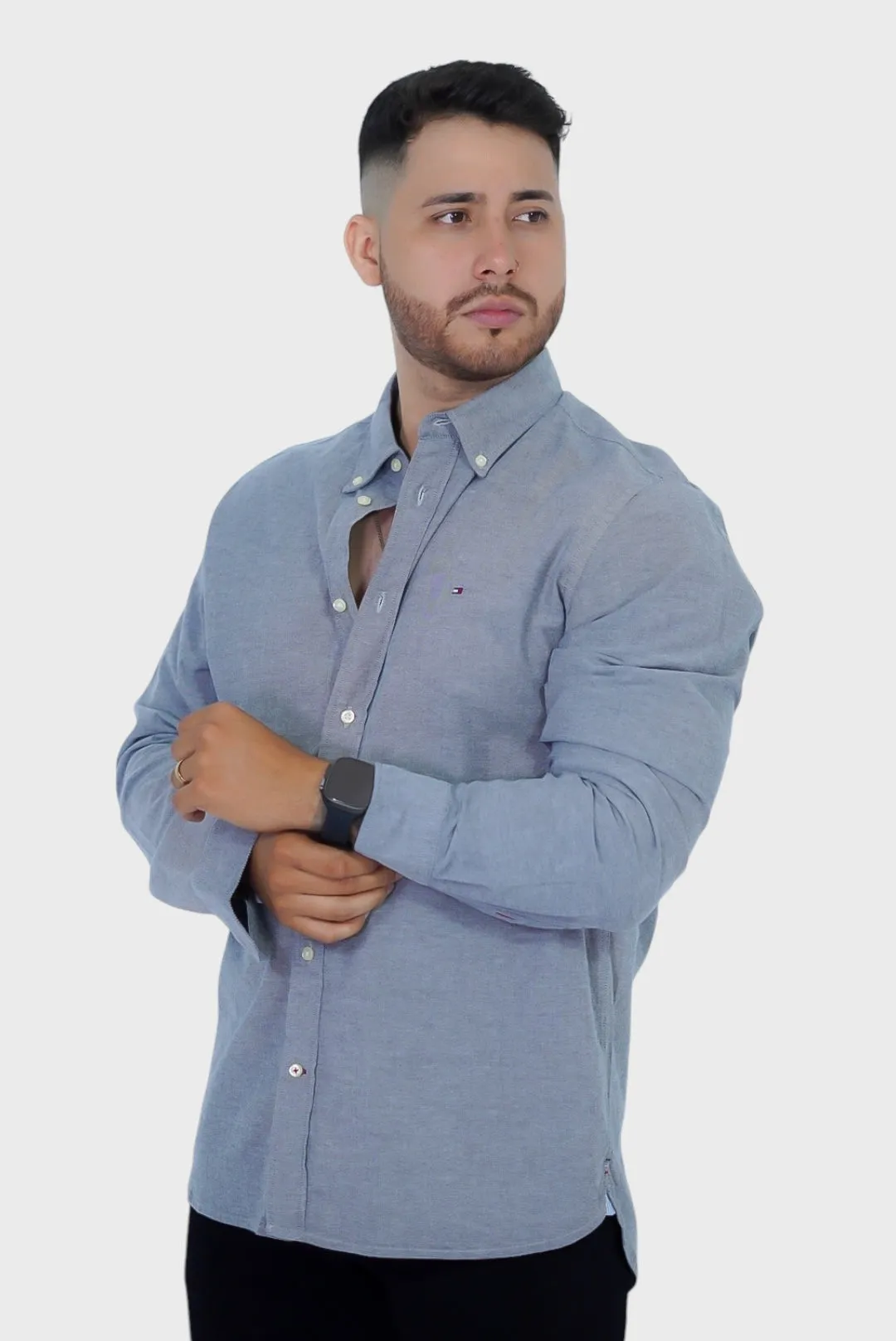 Camisa Tommy Hilfiger Regular Grey