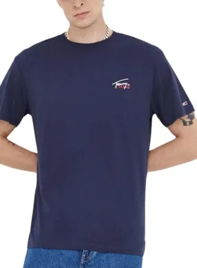 Camiseta Tommy Jeans Small Flag Marino Hombre