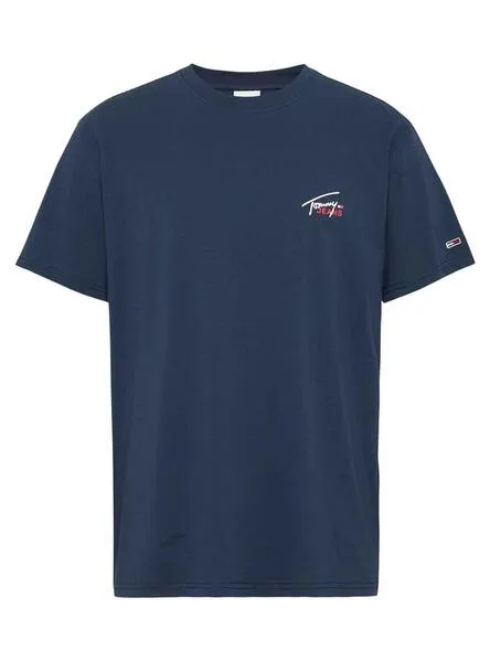 Camiseta Tommy Jeans Small Flag Marino Hombre