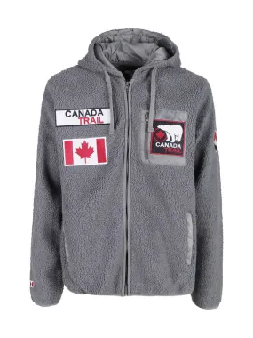 Canada Trail Sudadera sherpa de hombre con capucha y cremallera