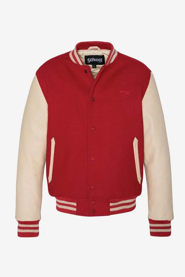 Chaqueta Hombre Schott Lc8705 Red/Beige 