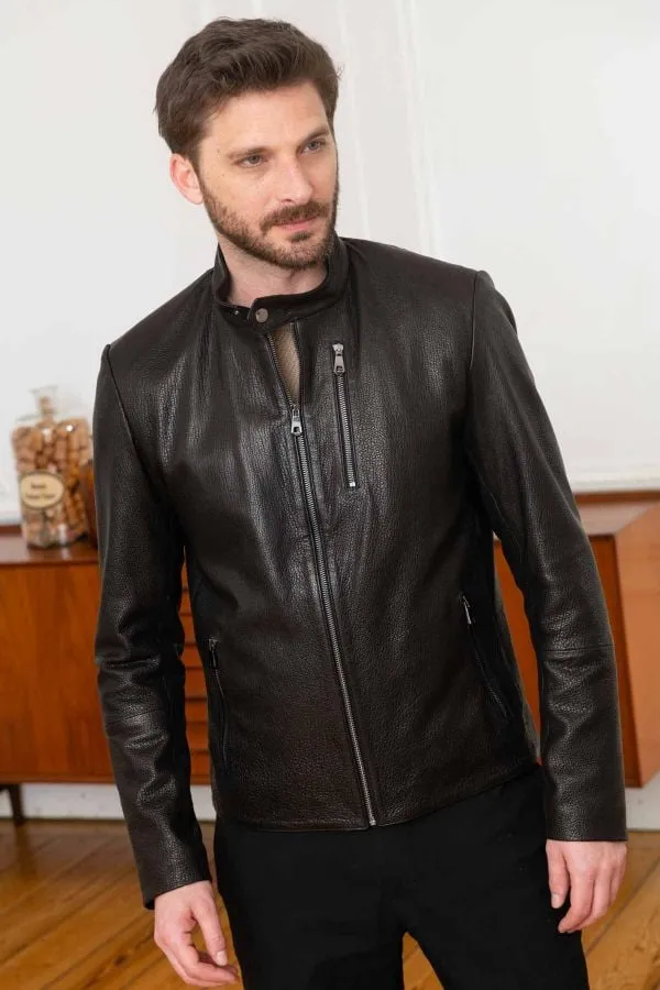 Chaqueta Hombre Univers Du Luxe Miguel Agneau Noir Jumbo