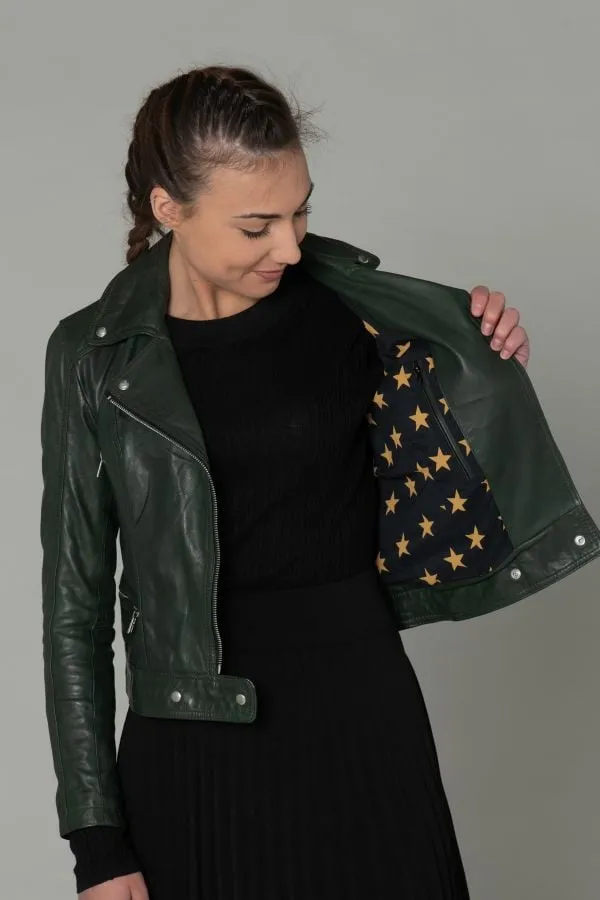 Chaqueta Mujeres Rose Garden Panema Lamb Castel Dark Green Zz10