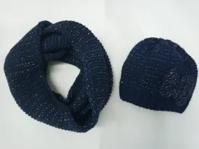 Conjunto de gorro y cuello tubular Marino de Jóse Luis Navarro