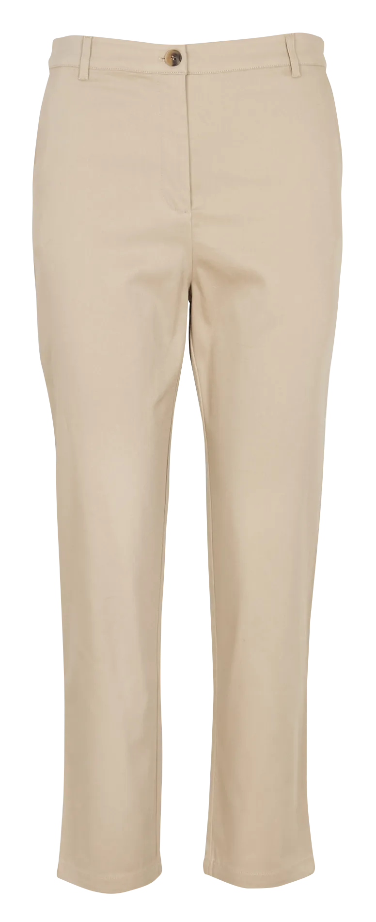 EKYOG ELANOR - Pantalón chino tobillero de algodón orgánico elástico en beige