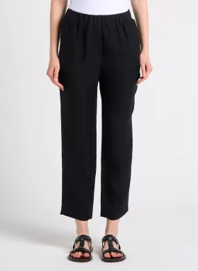 EKYOG VIKENO - Pantalón tapered vaporoso en negro