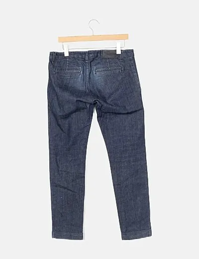 Eredi del duca Jeans denim azul efecto desgastado