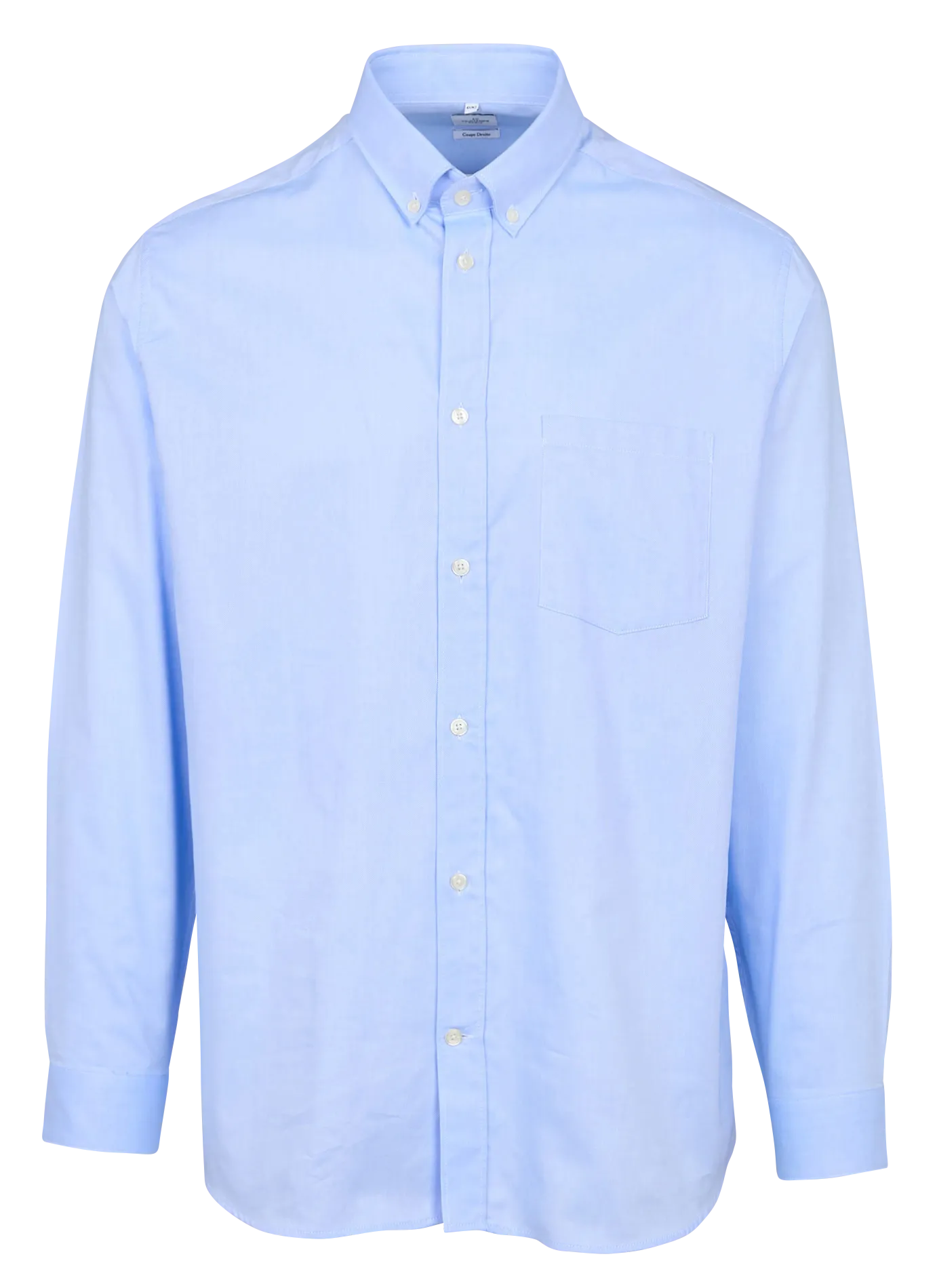 EUGAN - Camisa de algodón regular fit en azul