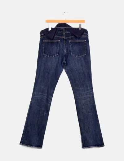 H&M Jeans azul marino denim premamá