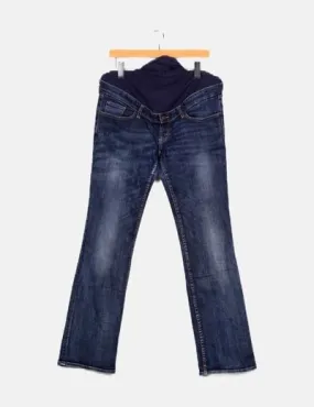 H&M Jeans azul marino denim premamá