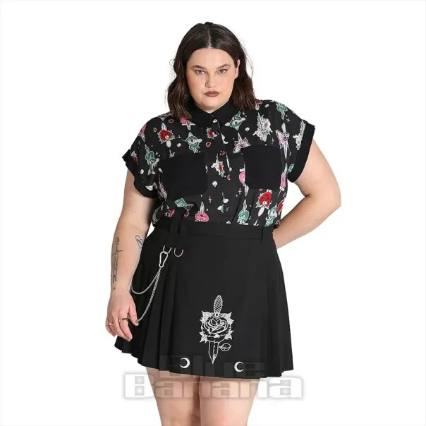 Hell Bunny Cersei Camisa (Negro)