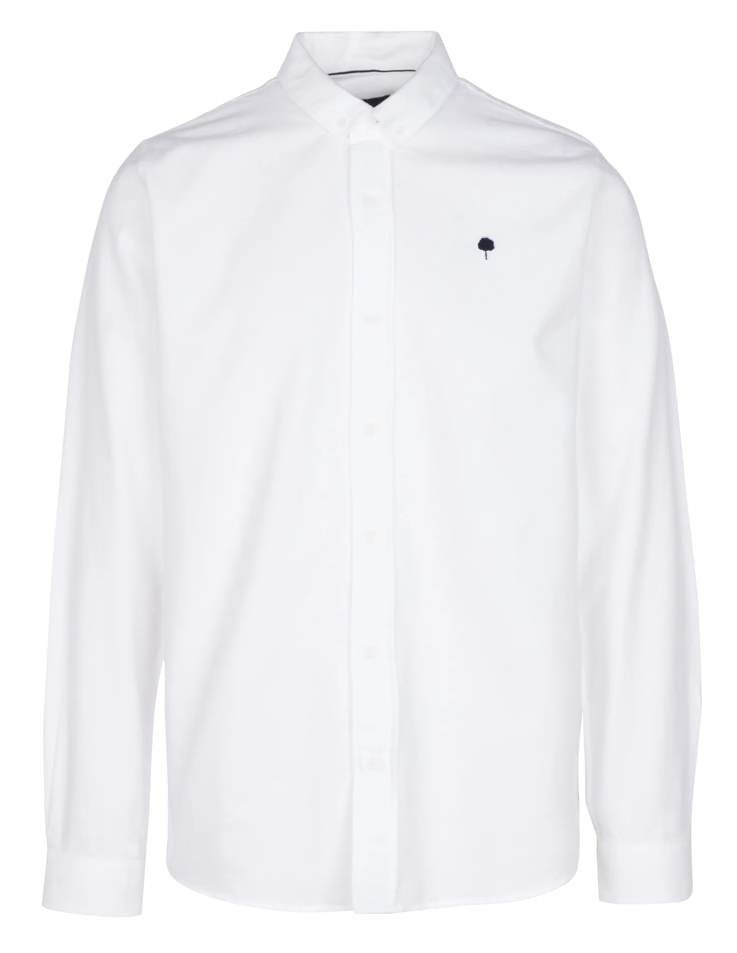 IVOY - Camisa de algodón orgánico con cuello americano en blanco