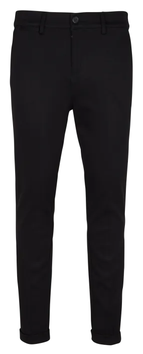 LE TEMPS DES CERISES DEDAL - Pantalón de viscosa tapered en negro