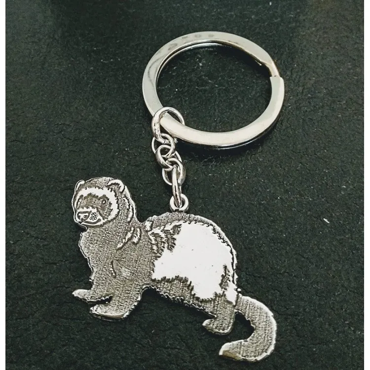 Llaveros de  mascotas  personalizados tallados en plata de ley