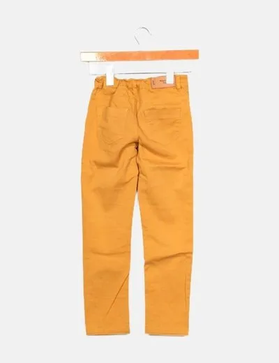 Mango Pantalón mostaza básico