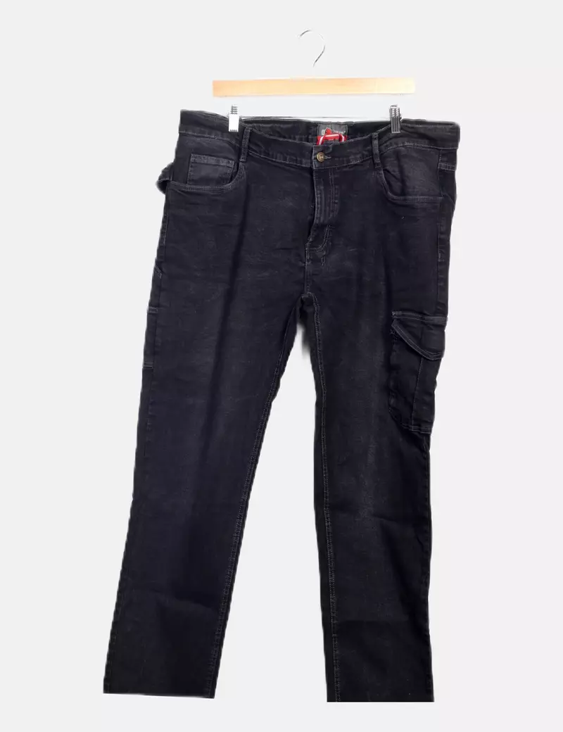 NoName Pantalón denim negro