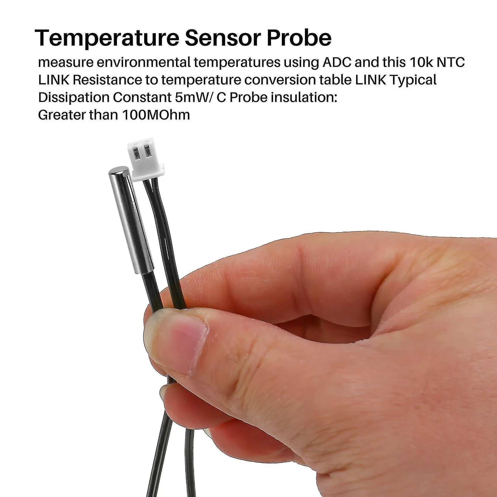 Ntc 10k Ohm Sonda de sensor de temperatura térmica digital impermeable 1m