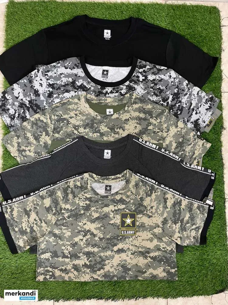 Ofertas de acciones de camisetas para hombres del ejército de EE. UU., buenas acciones con descuento