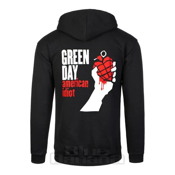 Oficial de Green Day American Idiot Sudadera Con Capucha (Negra)