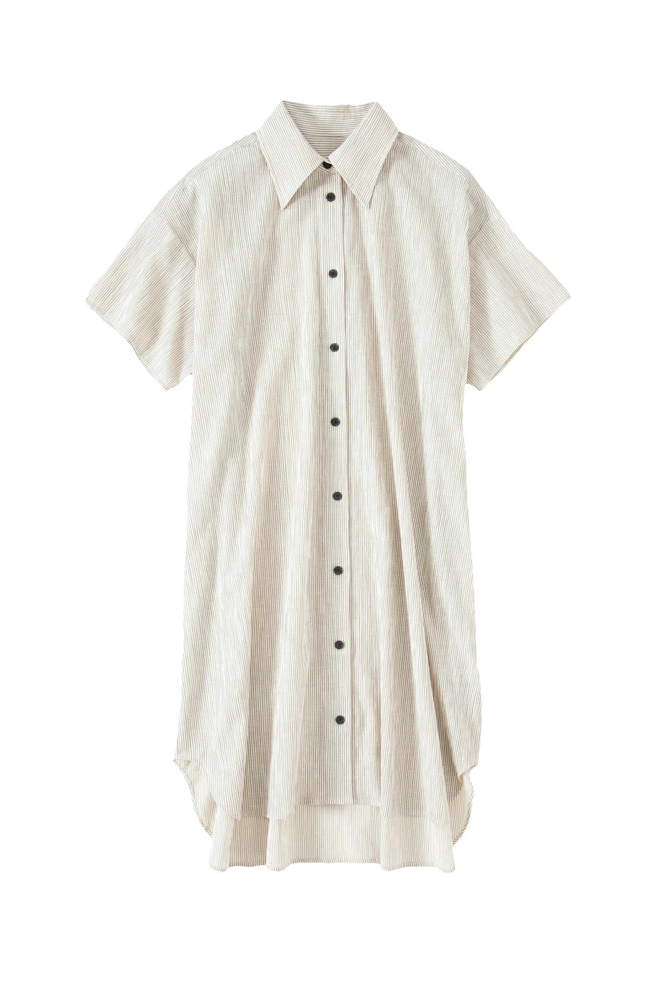 Oversized Shirt Dress in Ivory