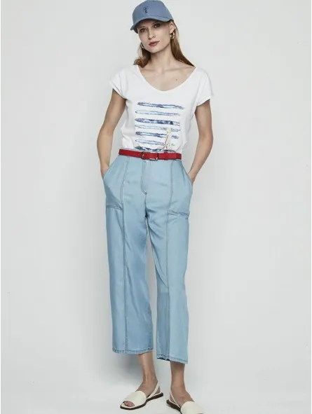 Pantalon culotte de tencel