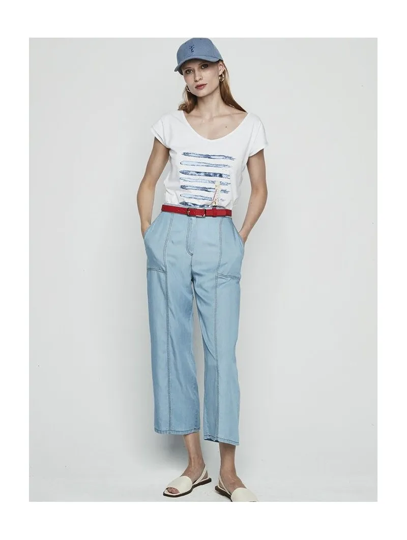 Pantalon culotte de tencel