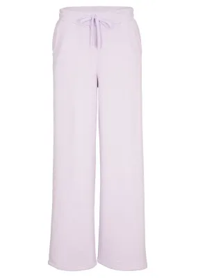 Pantalón de chándal muy suave, corte recto lila pastel