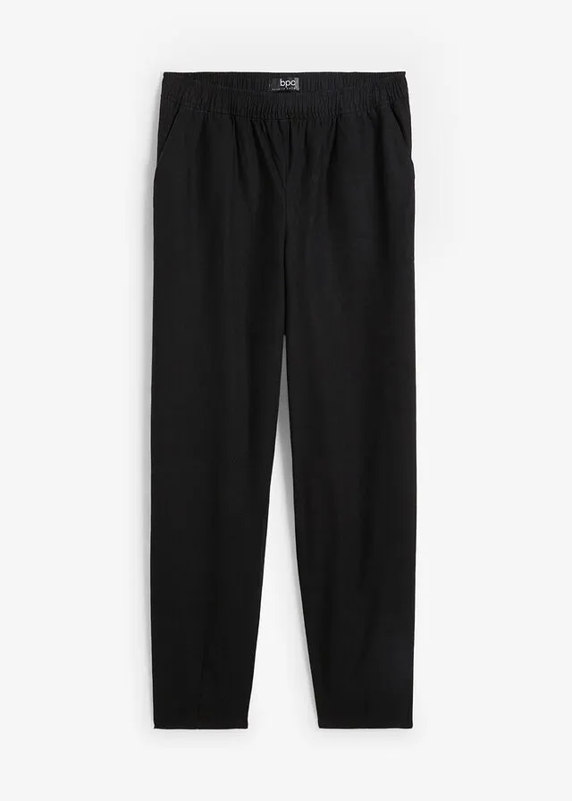 Pantalón de lino Negro