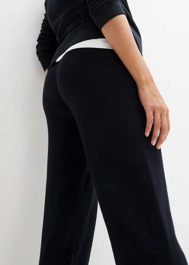 Pantalón premamá de punto suave Negro