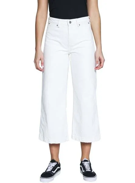 pantalón vaquero pepe jeans croove blanco mujer