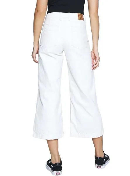 pantalón vaquero pepe jeans croove blanco mujer