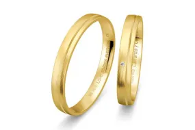 Par de argollas de matrimonio  BASIC LIGHT - Oro 14k  3mm D