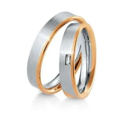 Par de argollas de matrimonio  INSPIRATIONS - Oro 14k combinado 4.5mm E