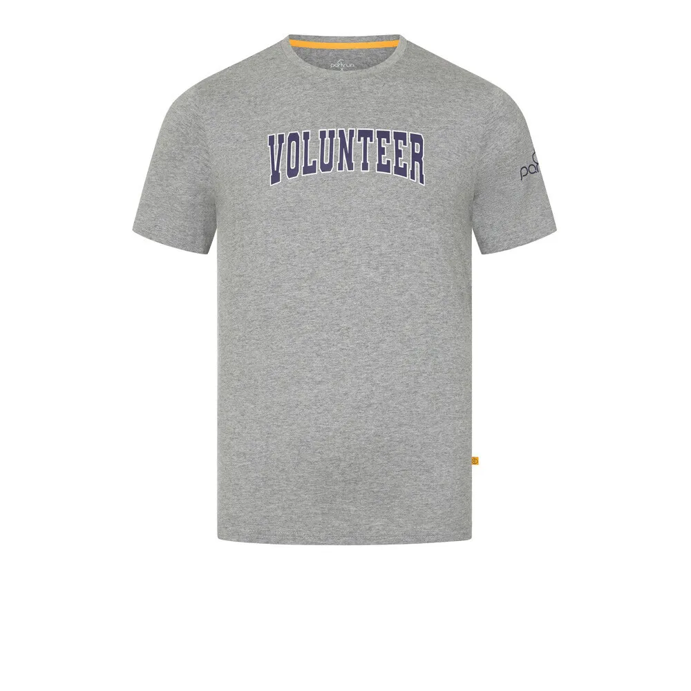 Parkrun Apricot parkrun Volunteer Collegiate camiseta para hombre