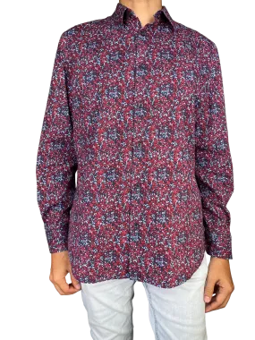 PERRY ELLIS Camisa Slim Fit Flores