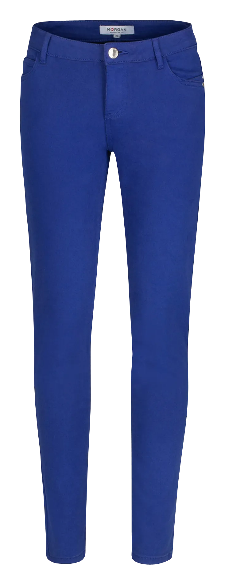 PETRA - Pantalón skinny de talle bajo en azul