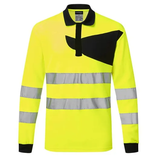 Polo de alta visibilidad PW2 Hi-Vis, de manga larga