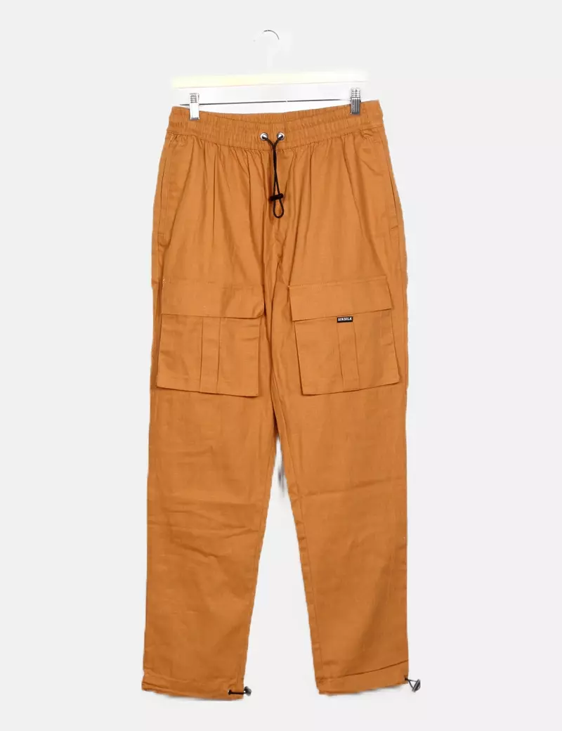 Siksilk Pantalón cargo marrón