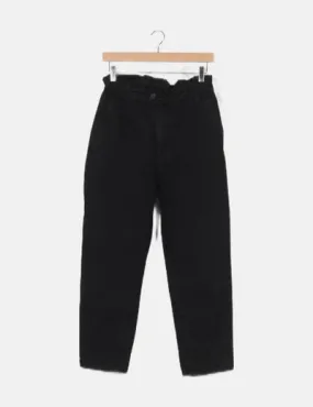 Stradivarius Pantalón denim negro