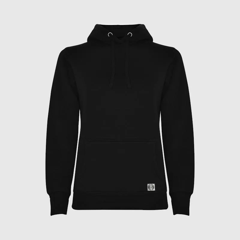 Sudadera capucha clásica mujer color negro-negro ( 50% algodón / 50% poliéster)