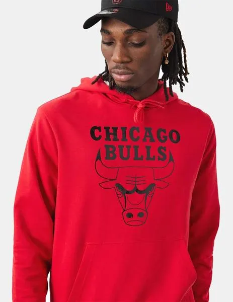 Sudadera Capucha FOIL PRINT CHICAGO BULLS - Fire Red