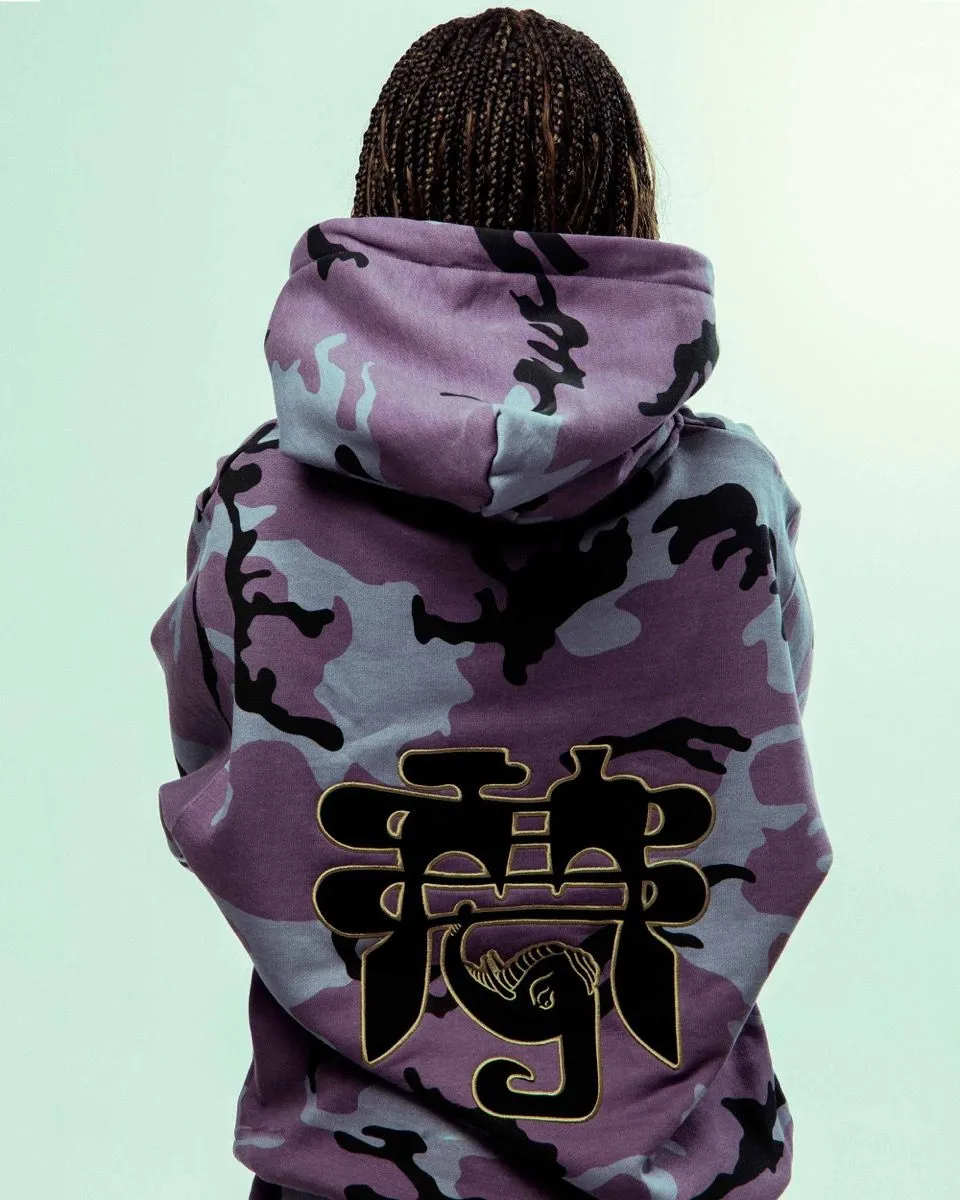 SUDADERA CAPUCHA GRIMEY ALL OVER PRINT TUSKER TEMPLE VINTAGE - PURPLE | FW23